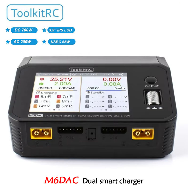 ToolkitRC M6DAC Dual Smart Cha - Toolkitrc M6Dac Smart Charger ulasan dan harga