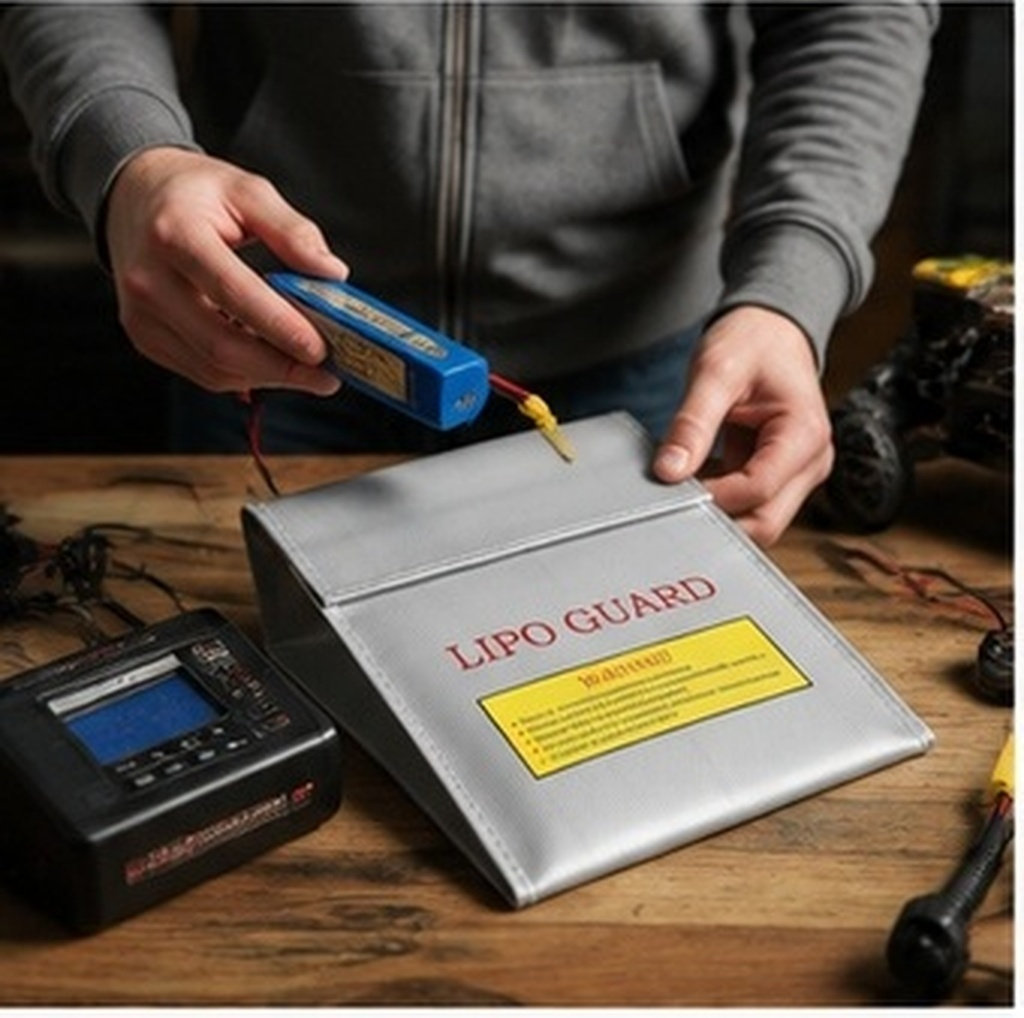 18x23cm Lipo Safety Bag Firepr - Lipo Battery Fireproof Safety Charge Box ulasan dan harga